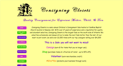 Desktop Screenshot of consigningclosets.com