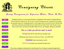 Tablet Screenshot of consigningclosets.com